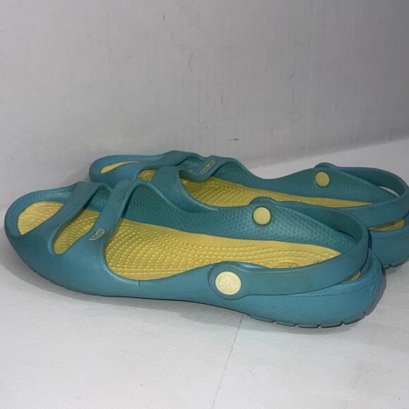 Crocs Cleo II Double Strap Adjustable Sandals 2-Tone Blue Women’s Size 7 Slides - Picture 5 of 12